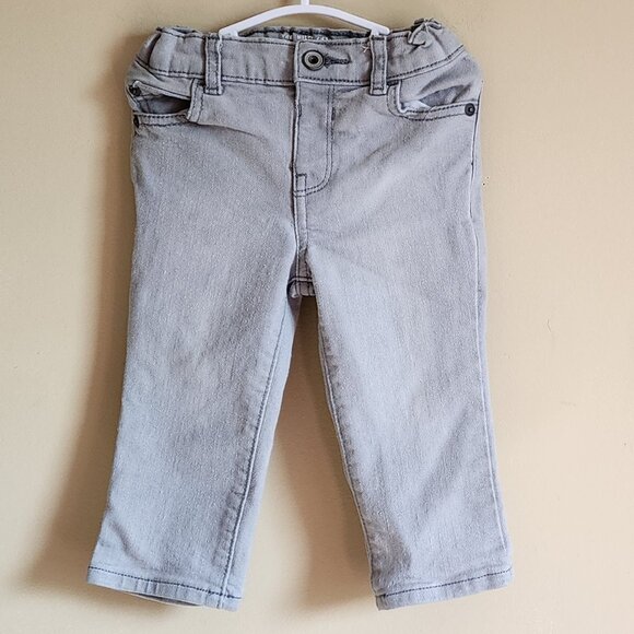 The Childrens Place Light Colored Jeans With Adjustable Waist Size 12-18 Months - Picture 2 of 8